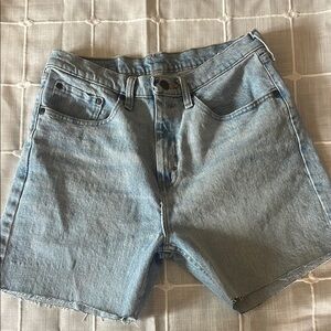Wrangler 30 on waist Light Blue Denim Shorts 5in cut off shorts